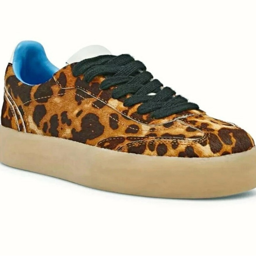 Steve Madden Tux Women's Leopard Calf Hair Sneaker Size 8.5 (MSRP $109)